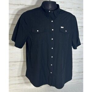 Women’s Casual Short Sleeve Button-Down Shirt - Black
